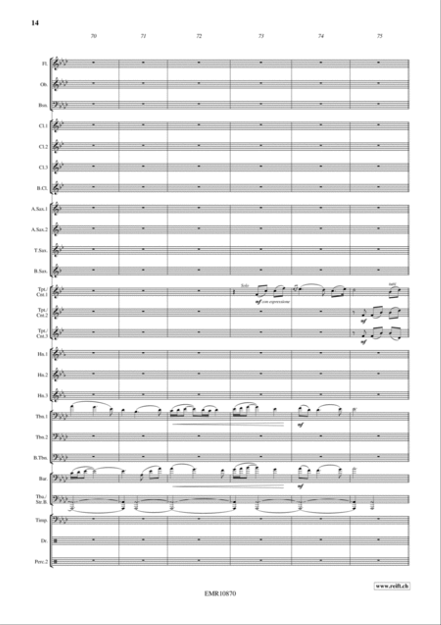 Prelude To A New Age Concert Band scores gallery preview page 15