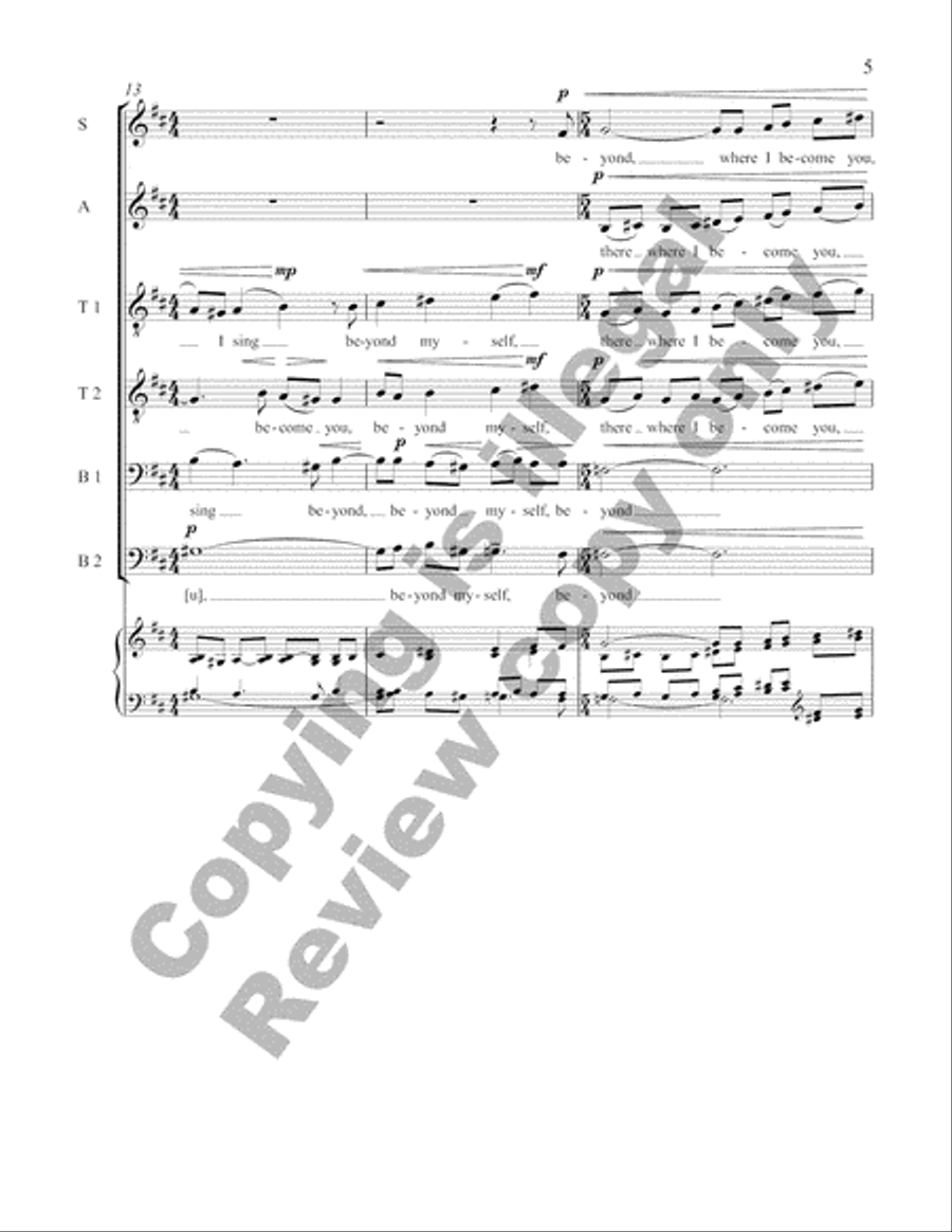 Where I Become You Divisi scores gallery preview page 9