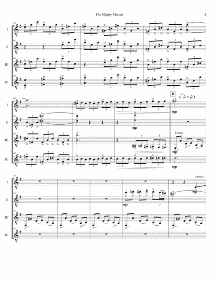 The Mighty Merced Small Ensemble scores gallery preview page 5