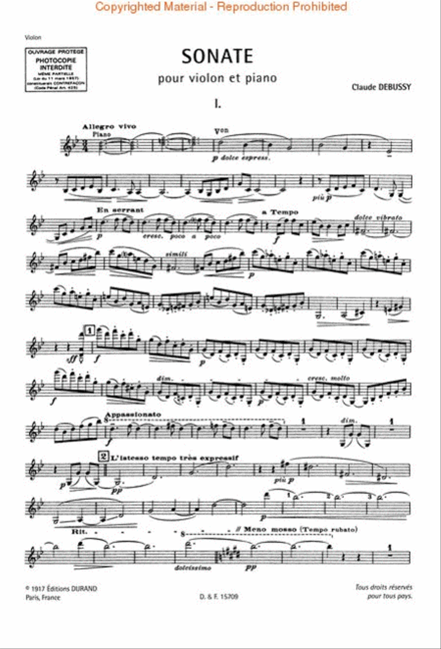 French Violin Sonatas – Volume 1 Violin Solo scores gallery preview page 4