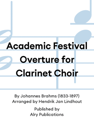 Book cover for Academic Festival Overture for Clarinet Choir
