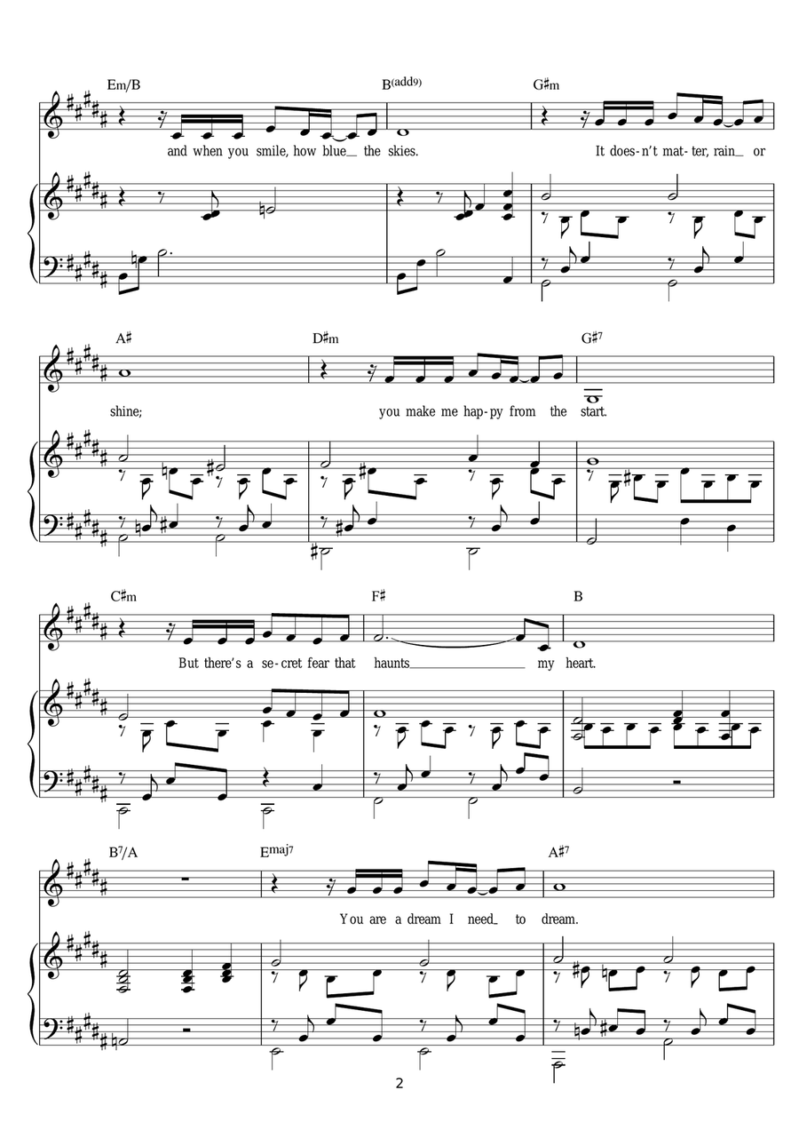 Tell Me Tell Me Piano, Vocal scores gallery preview page 2