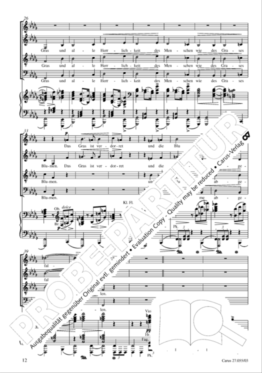 Ein Deutsches Requiem (German Requiem) 4-Part scores gallery preview page 15