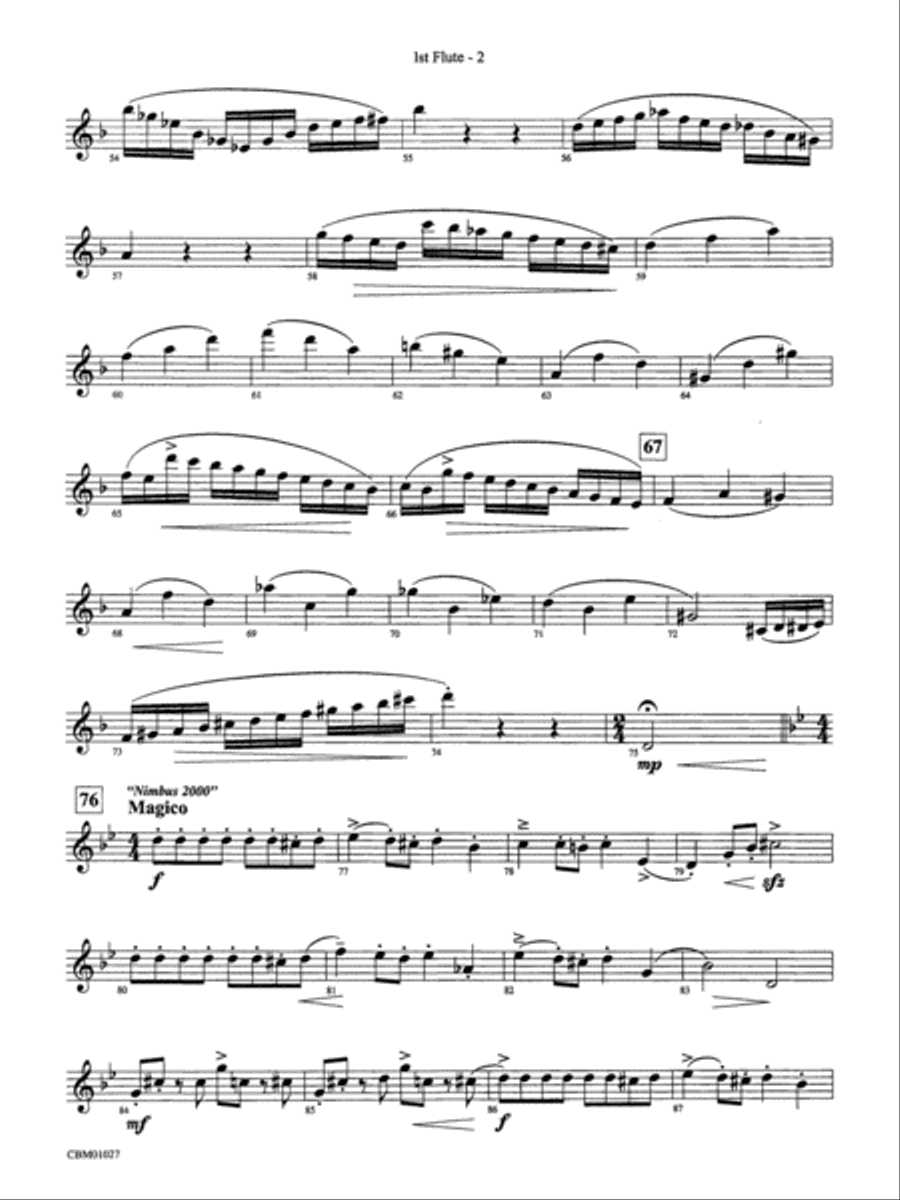 Harry Potter Symphonic Suite: Flute Concert Band scores gallery preview page 2