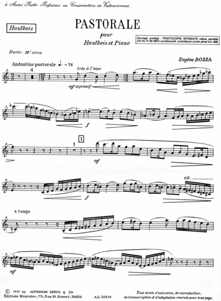 Pastorale (oboe & Piano)