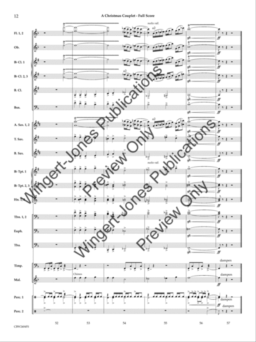 A Christmas Couplet A Christmas Couplet Concert Band scores gallery preview page 13
