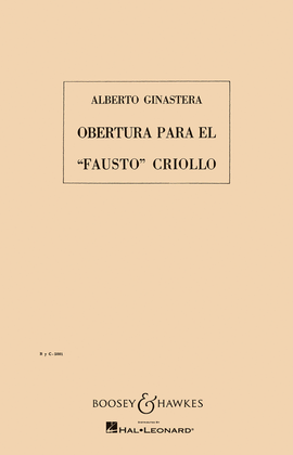 Book cover for Overture to the Creole Faust, Op. 9