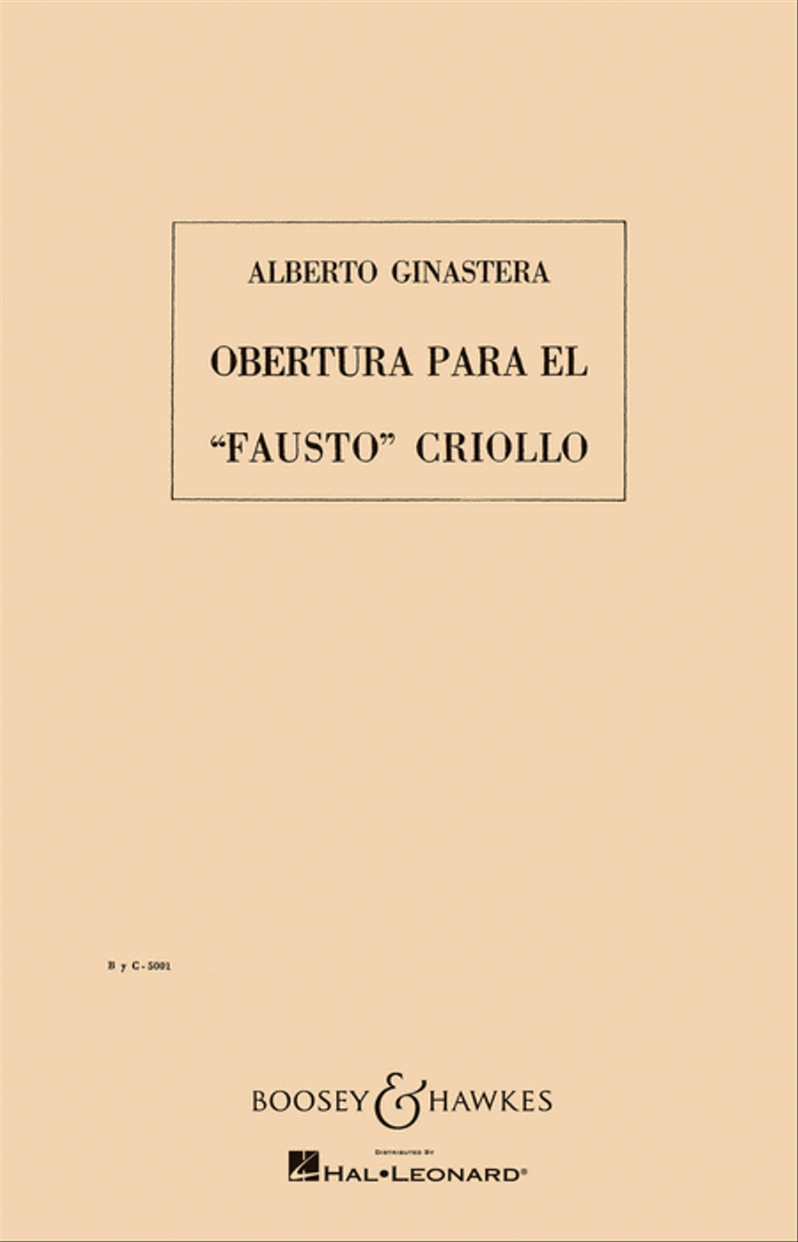 Book cover for Overture to the Creole Faust, Op. 9