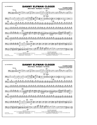 Book cover for Danny Elfman Closer - 2nd Trombone