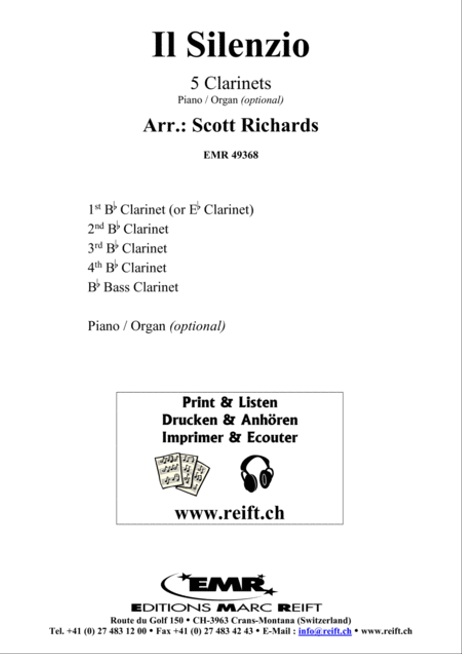 Il Silenzio Clarinet Quintet scores gallery preview page 2