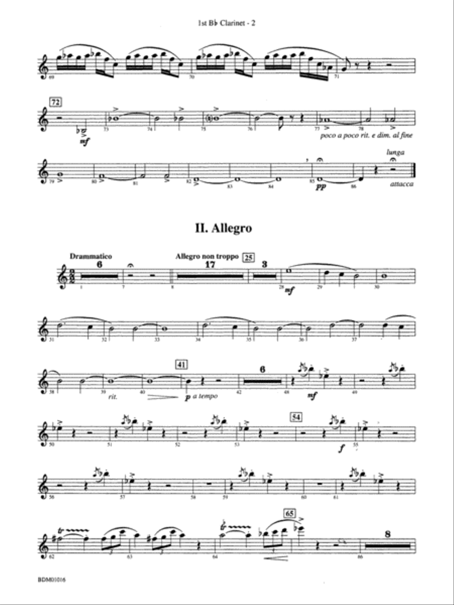Fanfare and Allegro: 1st B-flat Clarinet Concert Band scores gallery preview page 2