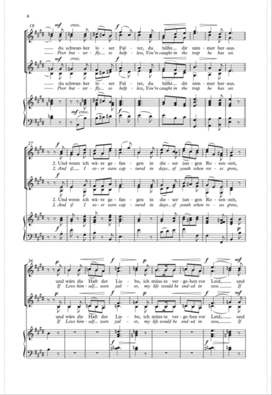 Vier Lieder aus dem Jungbrunnen (Four Songs from The Fountain of Youth) 4-Part scores gallery preview page 4
