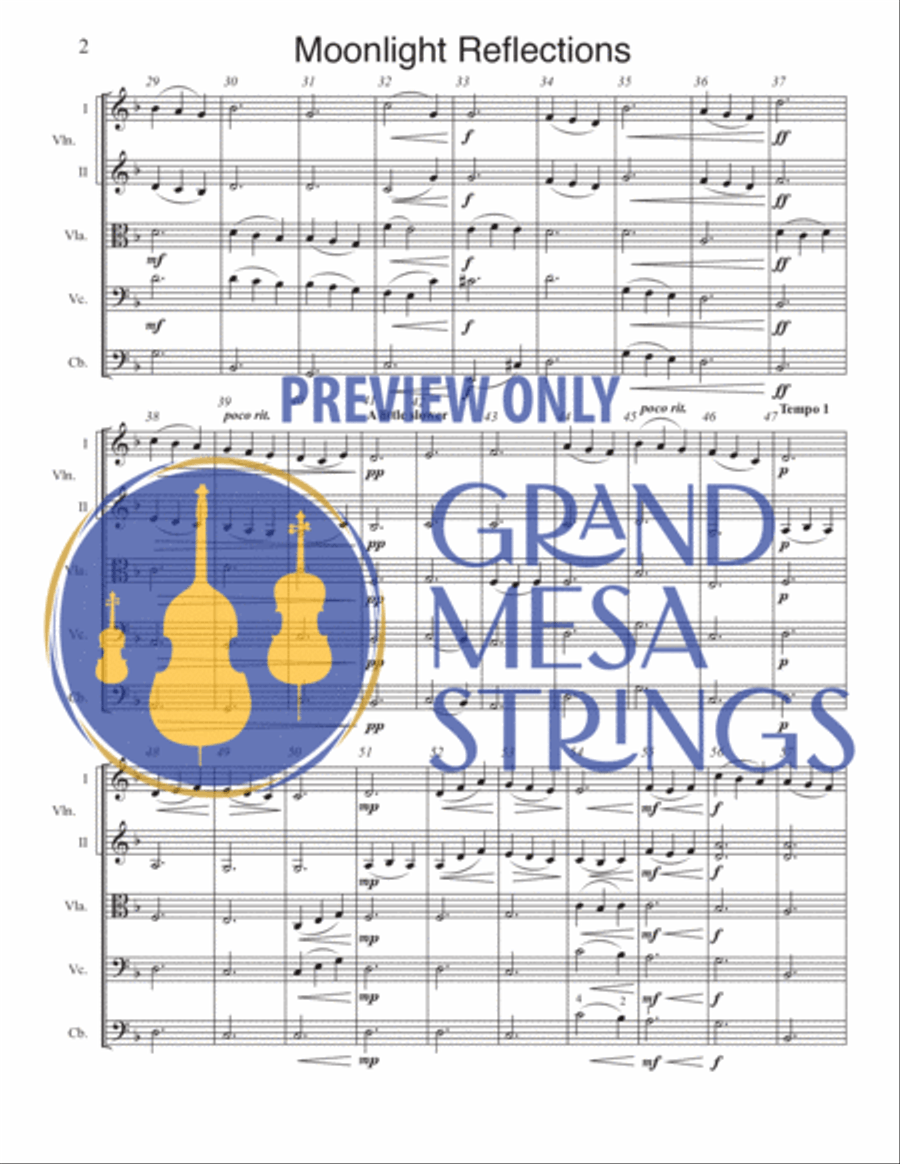 Moonlight Reflections String Orchestra scores gallery preview page 3