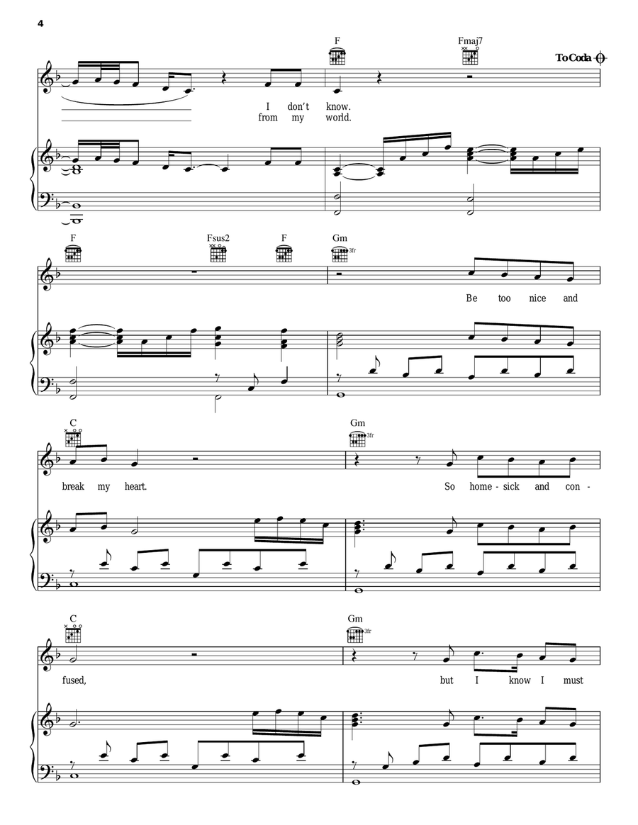 Just A Game Just A Game Piano, Vocal, Guitar scores gallery preview page 4