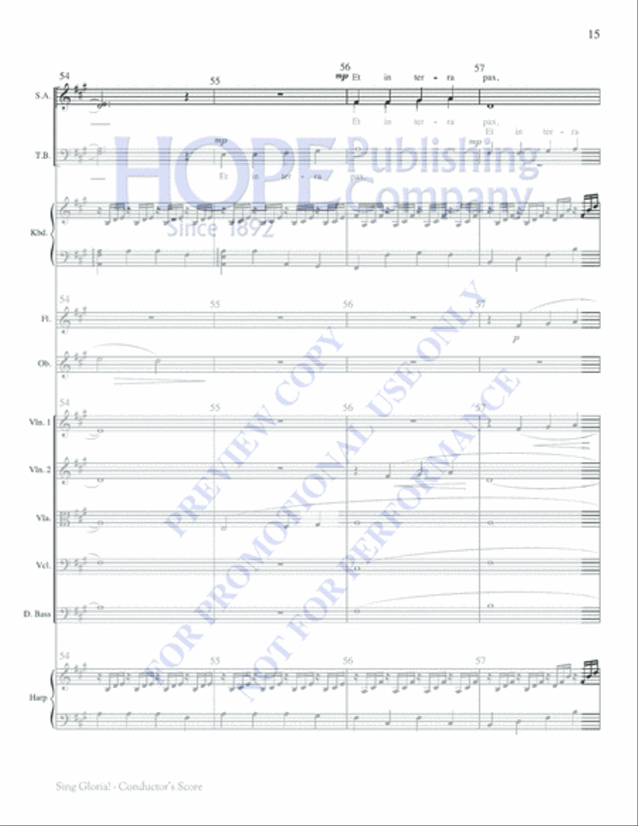 Sing Gloria! Flute scores gallery preview page 16