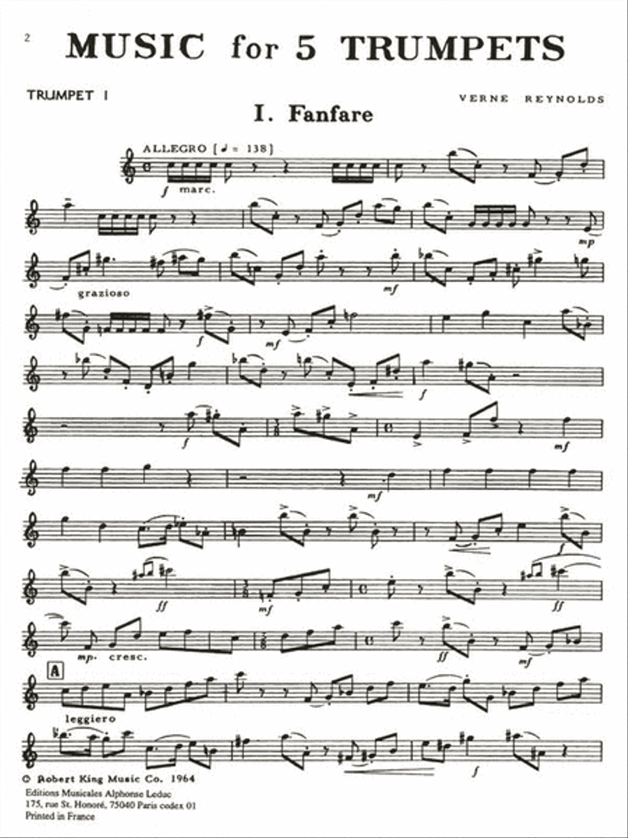 Music For 5 Trumpets Trumpet scores gallery preview page 2