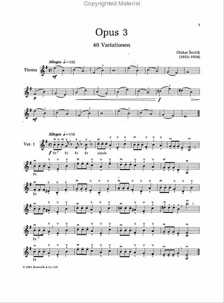 40 Variations Op. 3 Violin Solo scores gallery preview page 3