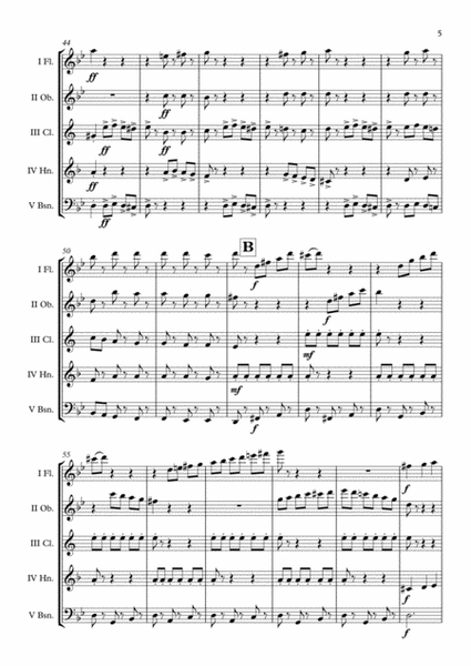 "Fandango" (Amadeo Vives) Wind Quintet arr. Adrian Wagner image number null