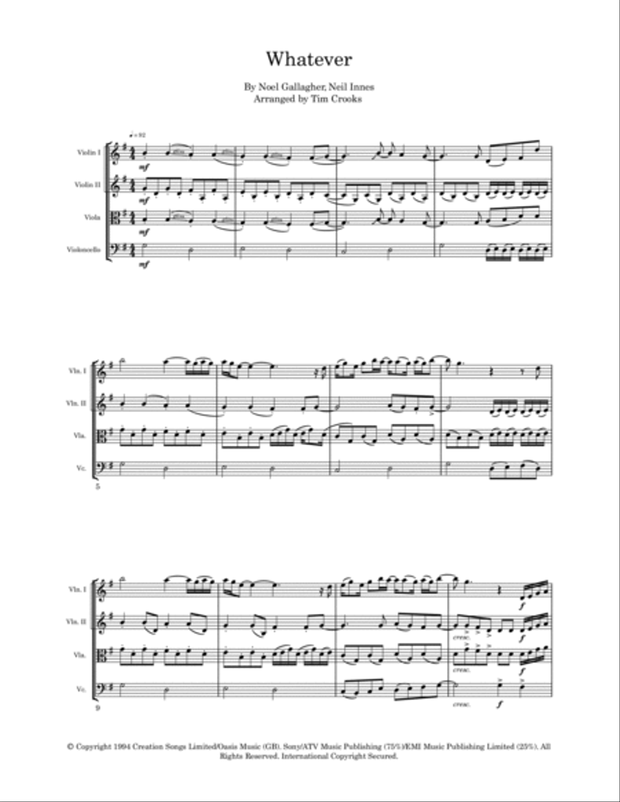 Whatever String Quartet scores gallery preview page 2
