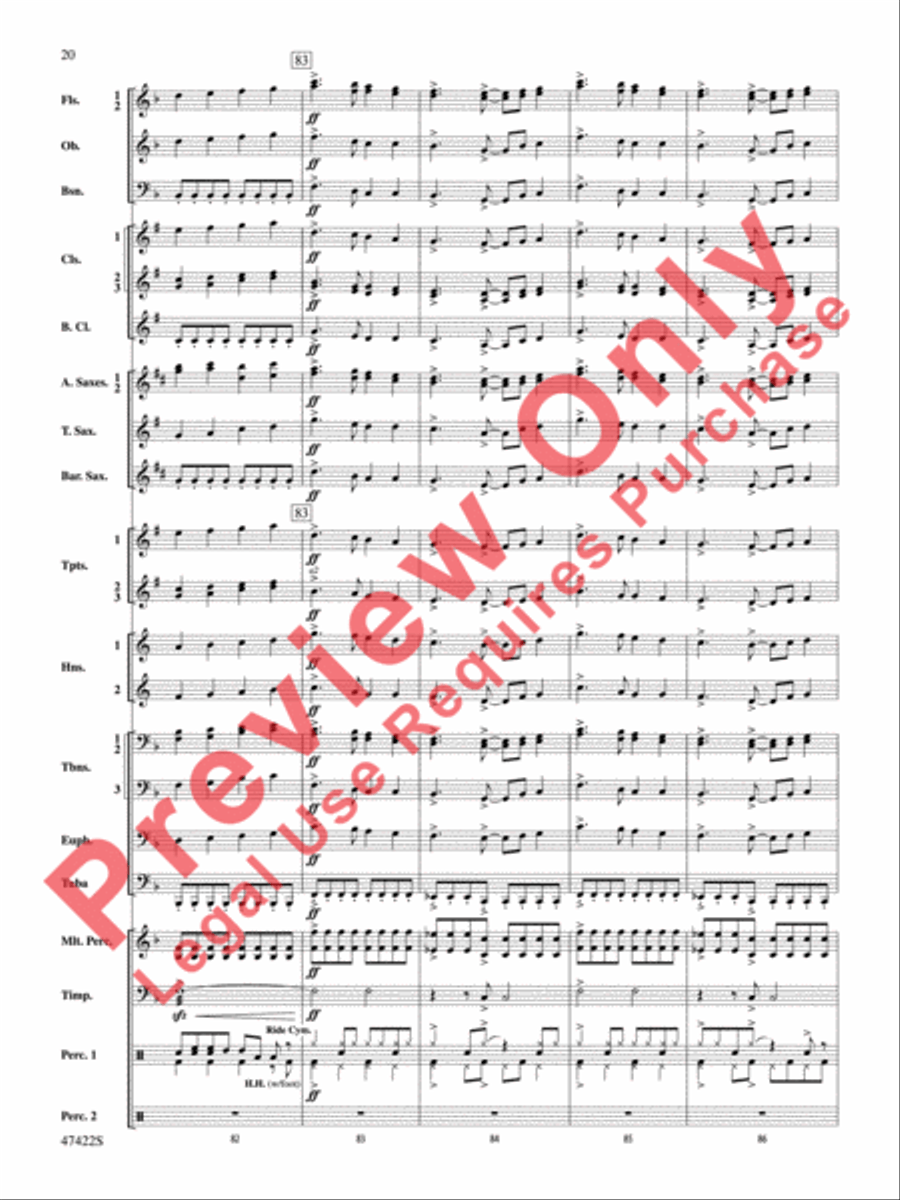 Boughs of Holly Concert Band scores gallery preview page 21