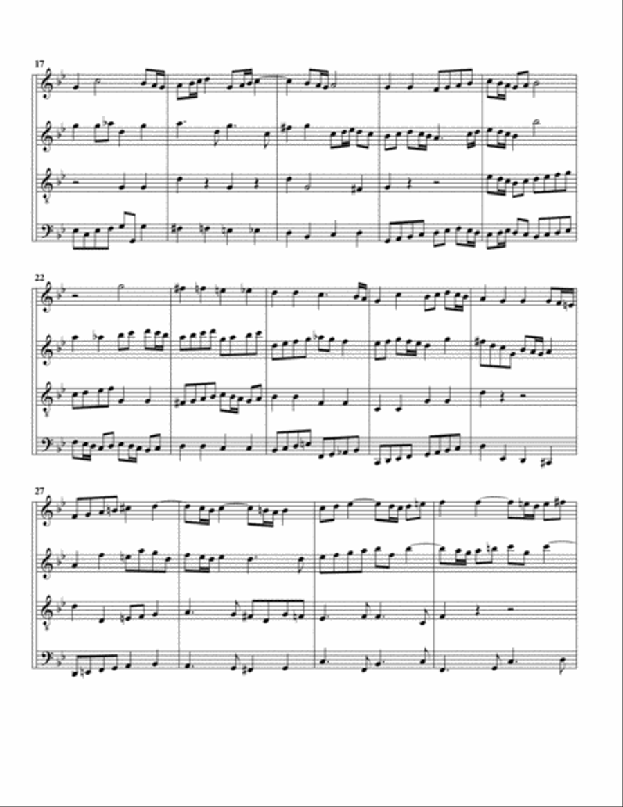 Sonata K.58 (fugue) (arrangement for 4 recorders) Recorder scores gallery preview page 2
