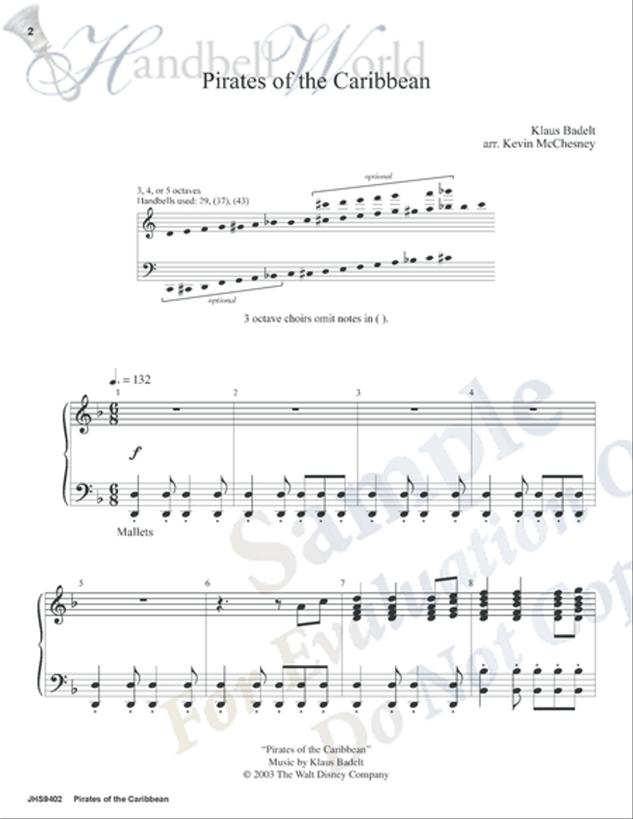 Pirates of the Caribbean Pirates of the Caribbean 5-Octaves scores gallery preview page 2
