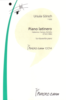 Book cover for Piano Latinero: Habanera, Carioca und Zortziko