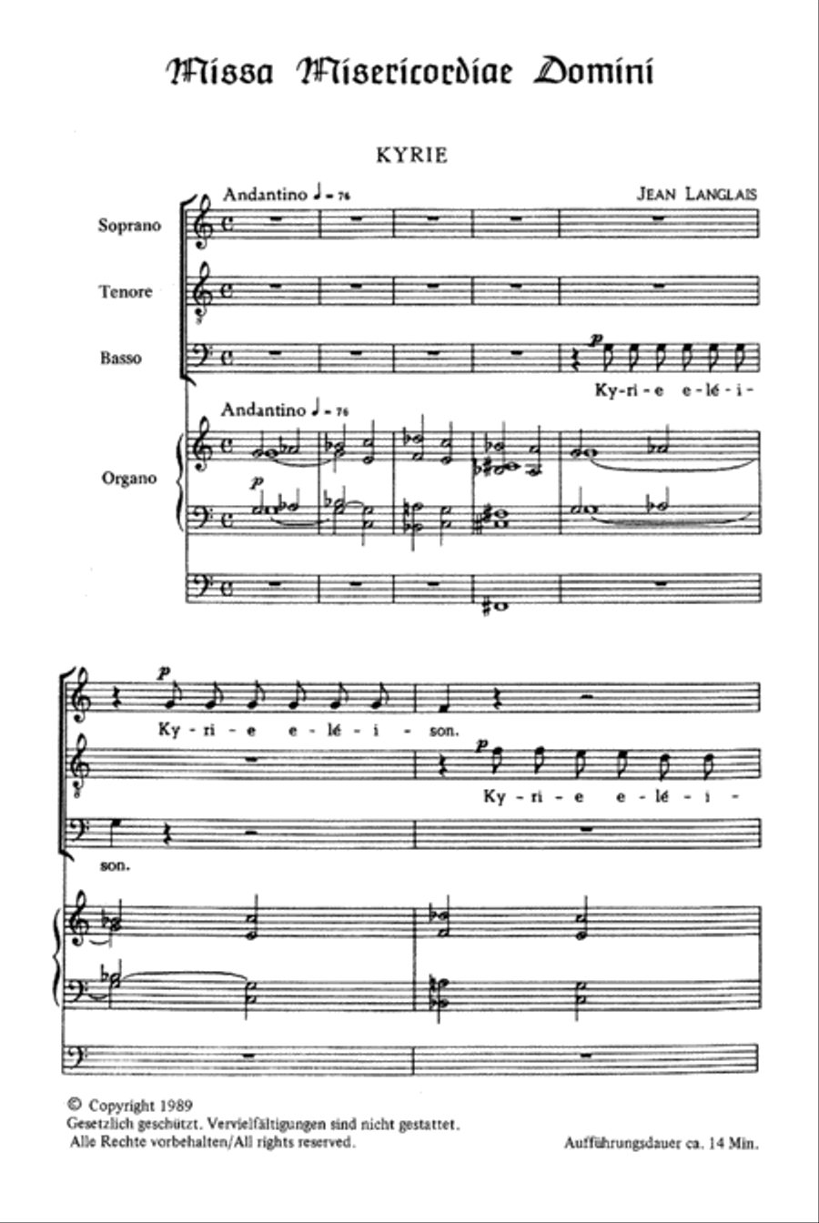 Missa misericordiae Missa misericordiae STB scores gallery preview page 1
