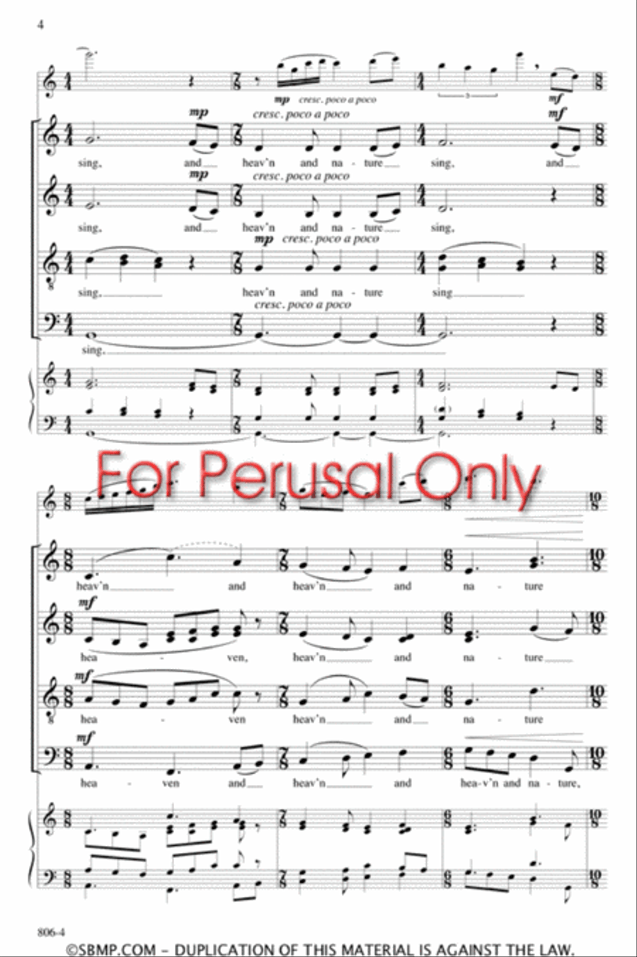Joy to the World - SATB divisi Octavo Divisi scores gallery preview page 4