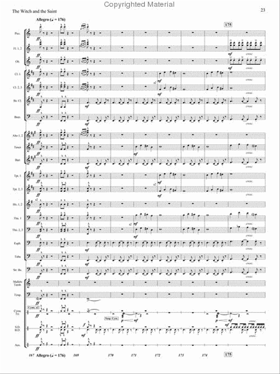 The Witch and The Saint Concert Band scores gallery preview page 22