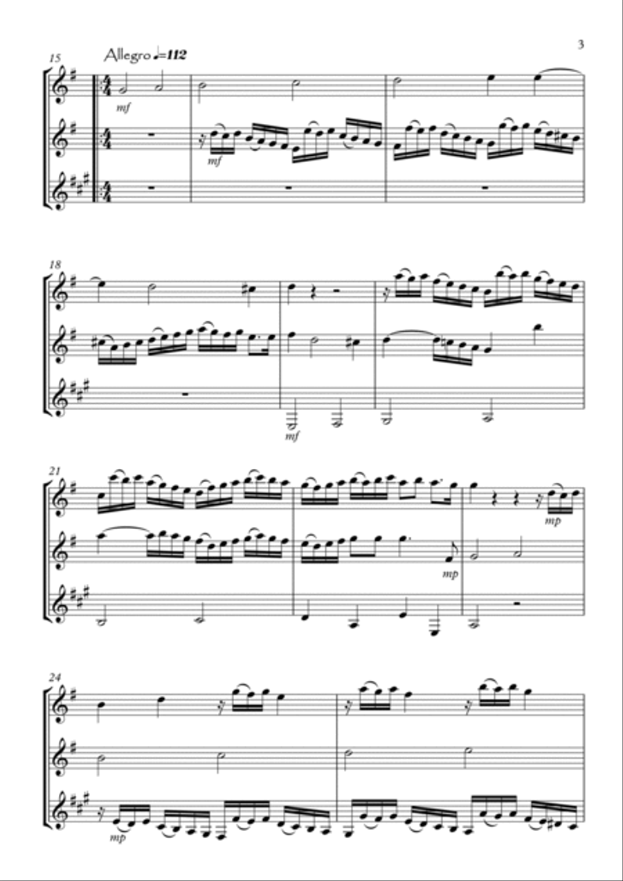 Sonata No.1 Sonata No.1 Woodwind Trio scores gallery preview page 3
