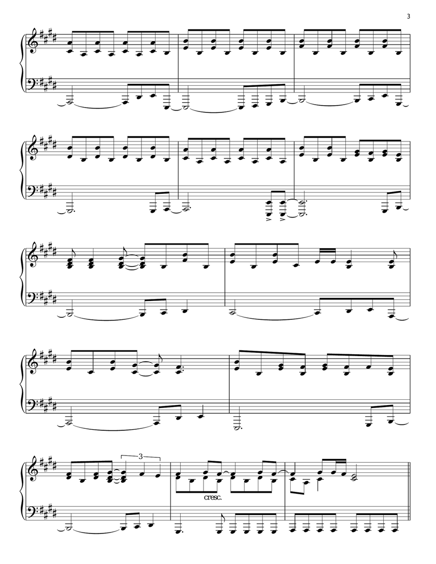 Don't Stop Believin' Piano Solo scores gallery preview page 3