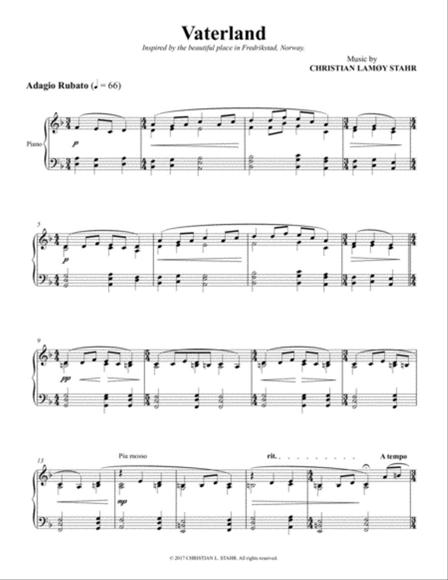 Vaterland Vaterland Easy Piano scores gallery preview page 2