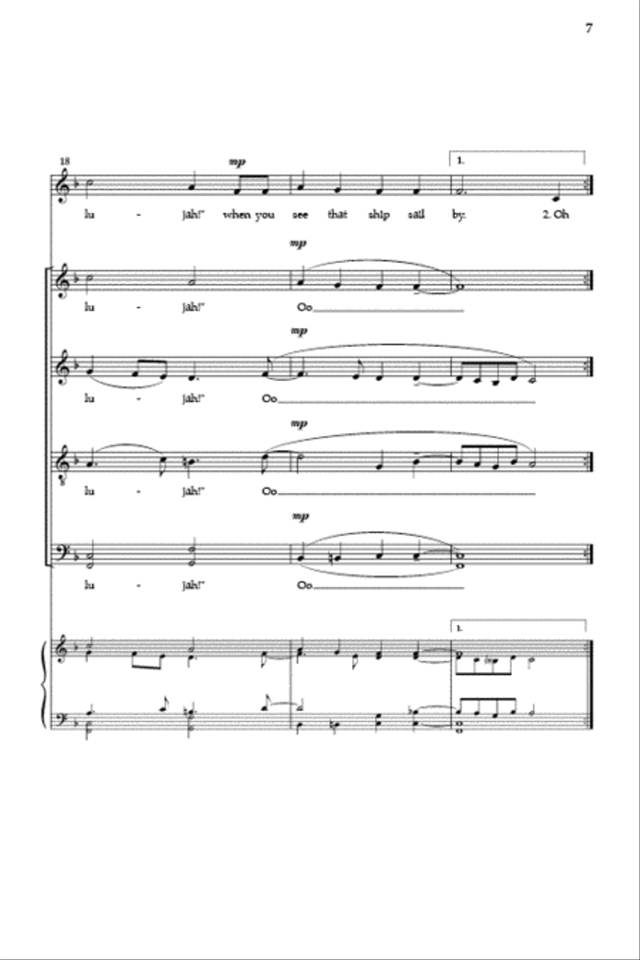 I Stood on the River of Jordan Divisi scores gallery preview page 6