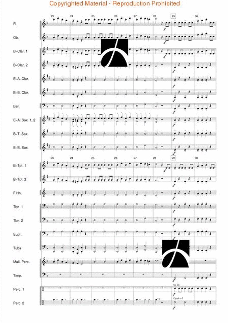 A Rossini Remix Concert Band scores gallery preview page 5