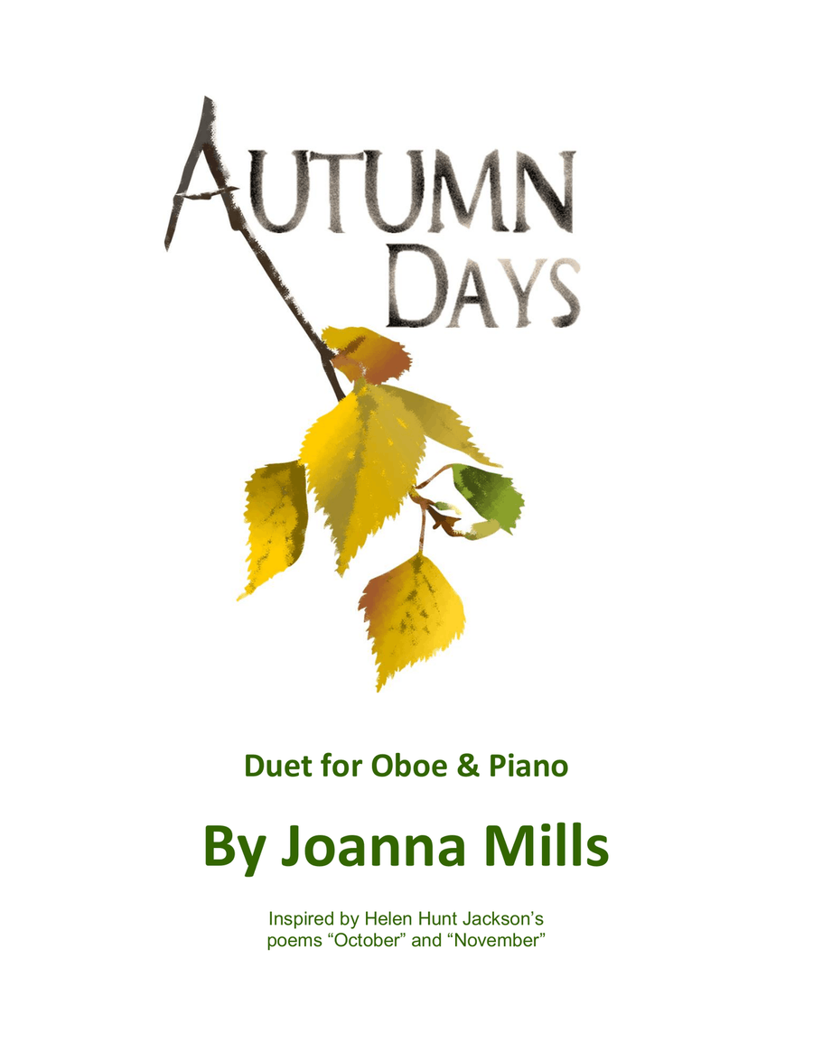 Autumn Days (Easy Oboe & Piano Duet) Piano Accompaniment scores gallery preview page 1