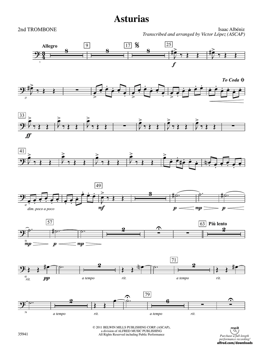 Asturias: 2nd Trombone
