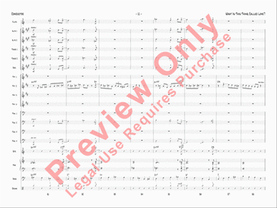 What Is This Thing Called Love? Jazz Ensemble scores gallery preview page 14
