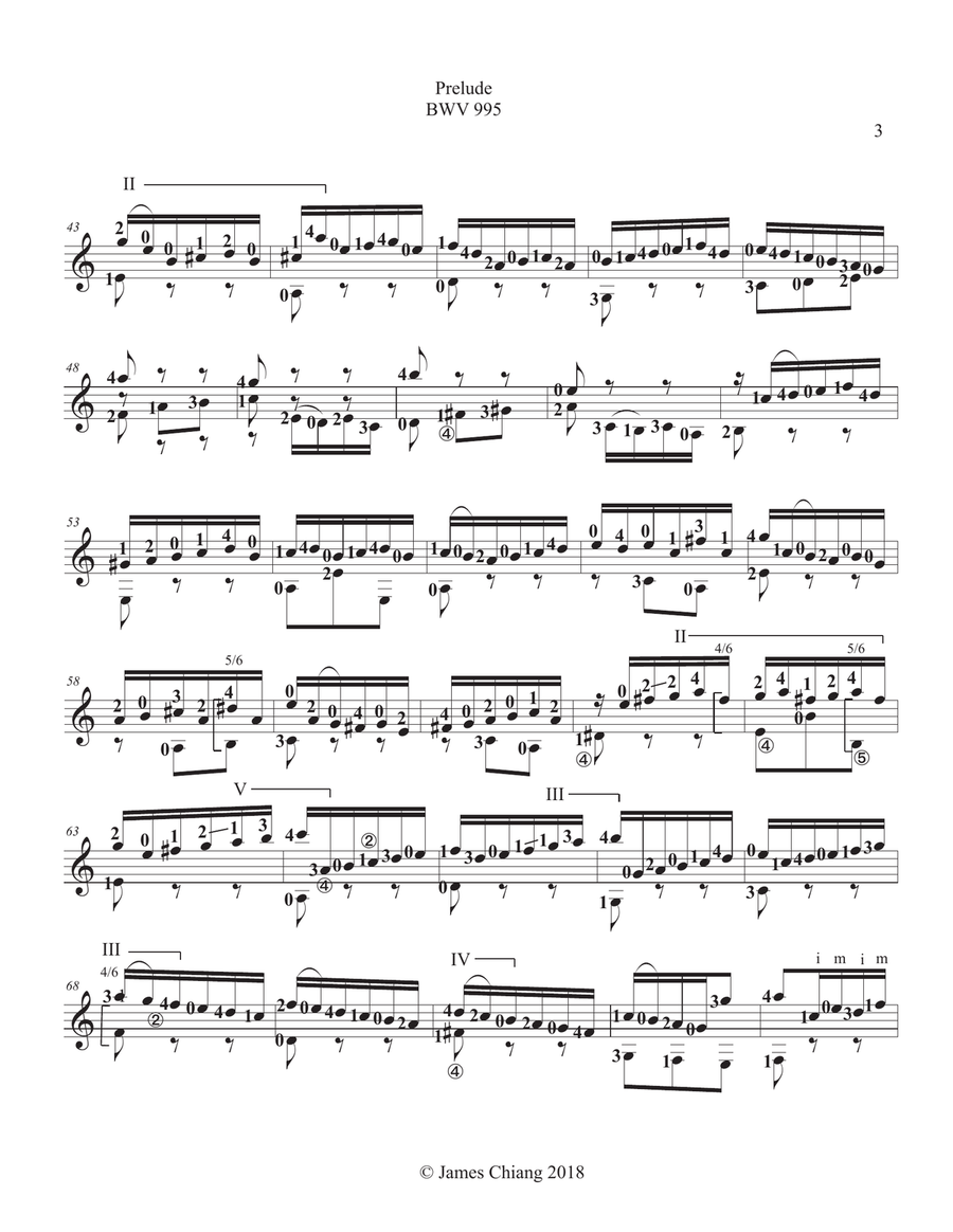 Complete Lute Suites by J.S. Bach Lute scores gallery preview page 3
