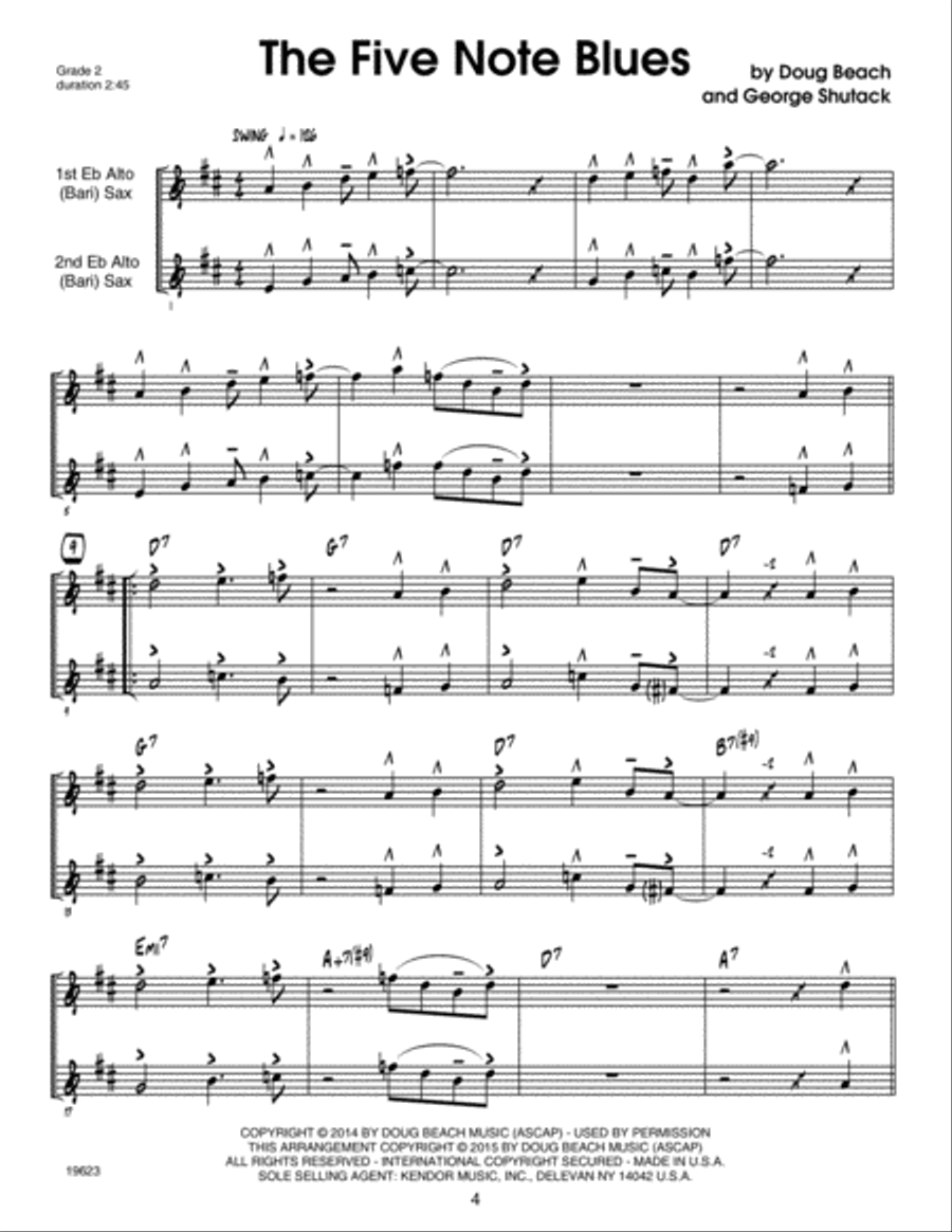 Power Of Two, The - Jazz Alto (Bari) Saxophone Duets With MP3s Woodwind Duet scores gallery preview page 3