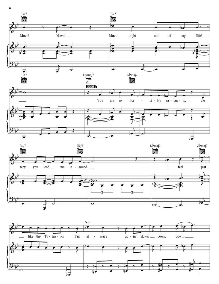 Move (You're Stepping On My Heart) Piano, Vocal, Guitar scores gallery preview page 4