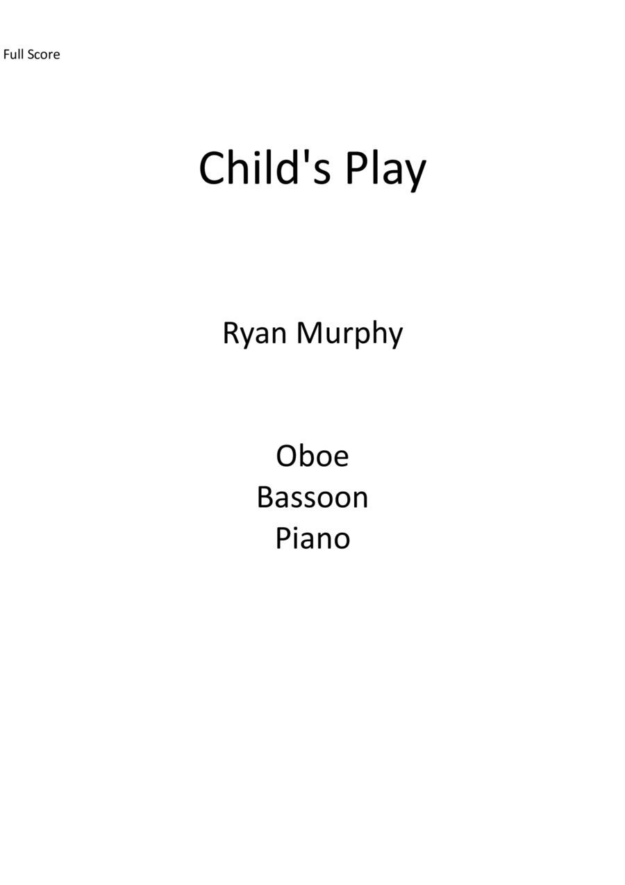 Child's Play Bassoon scores gallery preview page 1