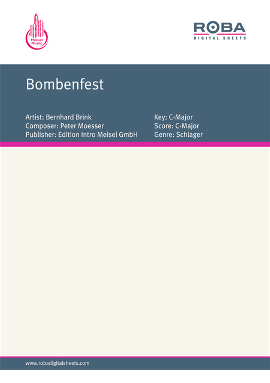 Bombenfest Piano, Vocal scores gallery preview page 1