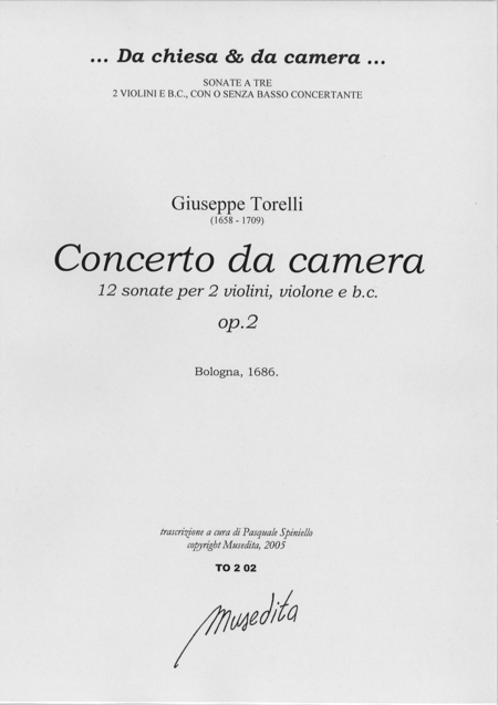 Concerto da camera op. 2 (Bologna, 1686)