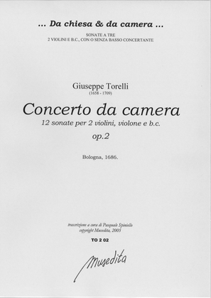 Book cover for Concerto da camera op.2 (Bologna, 1686)
