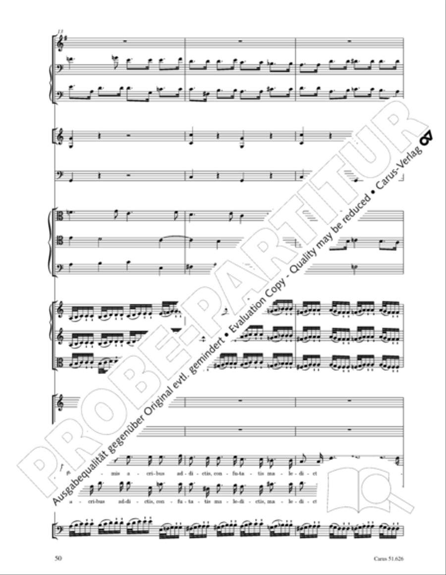 Missa longa in C major (Missa longa in C) 4-Part scores gallery preview page 62