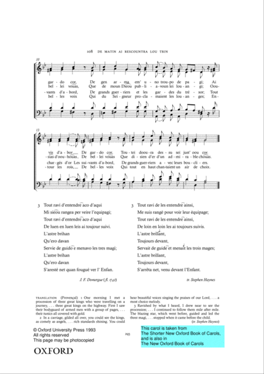 The Shorter New Oxford Book of Carols 4-Part scores gallery preview page 19