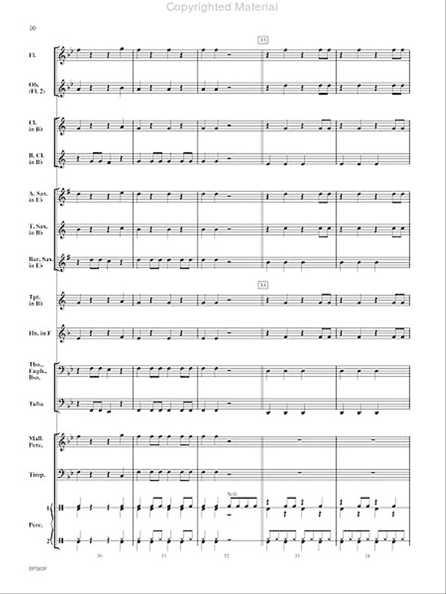 Rockin' Jingle Bells Concert Band scores gallery preview page 11