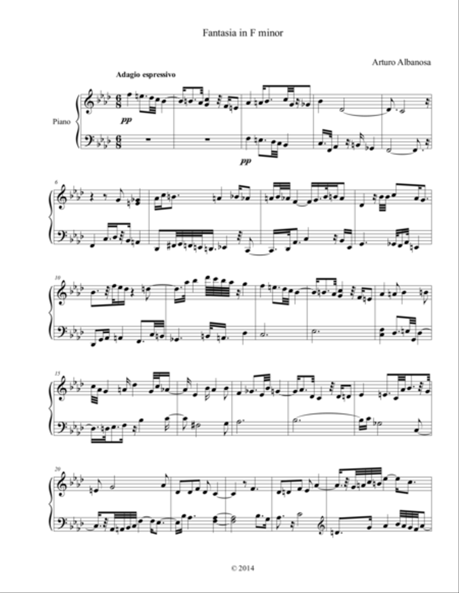 Fantasia in F minor Piano Solo scores gallery preview page 1