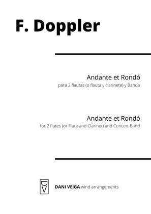 Book cover for Doppler - Andante et Rondó - 2 flutes (or Flute and Clarinet) and Concert Band